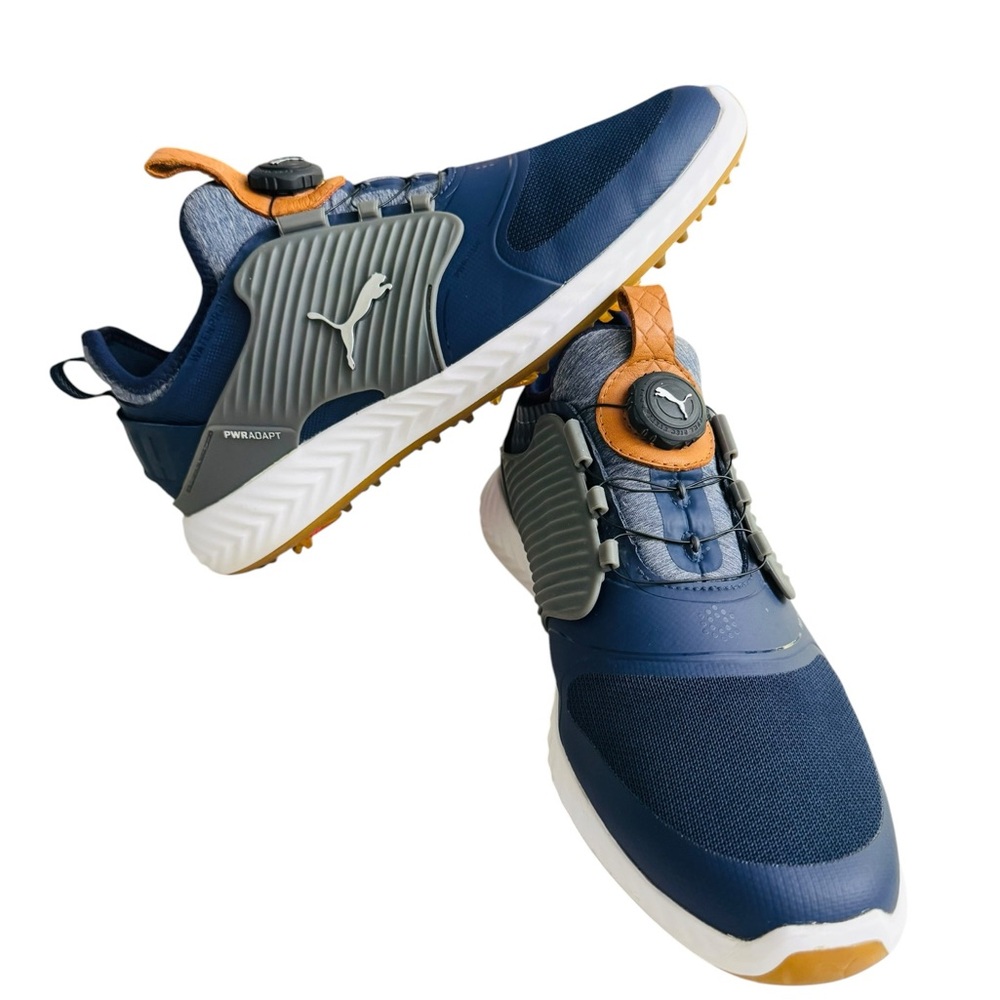 Puma IGNITE PWRADAPT Caged Disc Golf Shoes Men’s Size 8 Blue Gray Orange